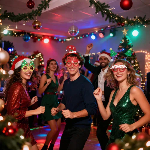 Miniatura 6 de Juego de 12 diademas de Navidad y marcos de gafas, lindas diademas de Navidad, accesorios para mujeres y hombres, regalos de fiesta de Navidad