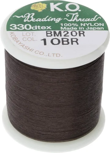 Miniatura 8 de Hilo de nailon para cuentas KO, color blanco, japonés encerado al 100%, 330TEX, resistente a enredos, carrete de 50 m / 55 yardas, para proyectos