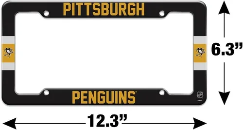Miniatura 4 de GRAPHICS & MORE Marco de placa de matrícula con logotipo de Pittsburgh Penguins