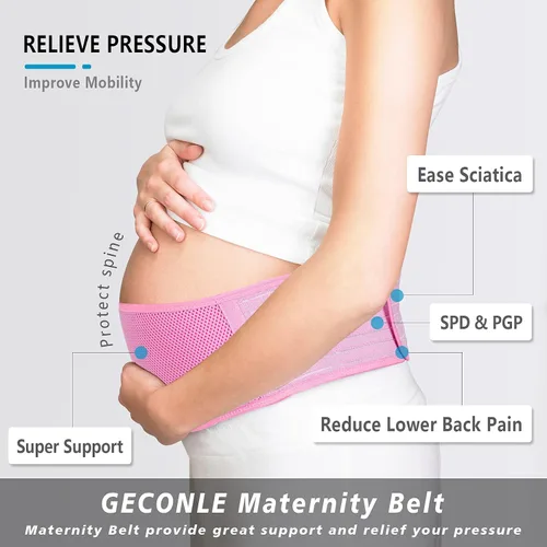 Miniatura 2 de Cinturón de maternidad para el vientre, cinturón de apoyo para el embarazo, cinturón de apoyo abdominal suave y transpirable, alivia el dolor