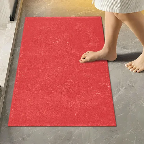 Miniatura 12 de Alfombra de baño amarilla, suave, absorbente, lavable a máquina, juego de alfombras de baño antideslizantes para puerta de baño, dormitorio