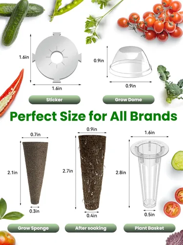Miniatura 2 de Kit de germinación de semillas inbloom Grow Anything para AeroGarden, Ahopegarden, GARDENCUBE, iDoo, sistema de cultivo hidropónico MUFGA