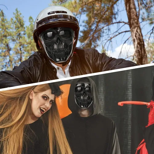 Miniatura 7 de Outamateur Máscara de calavera para montar en carretera, gafas de moto UV