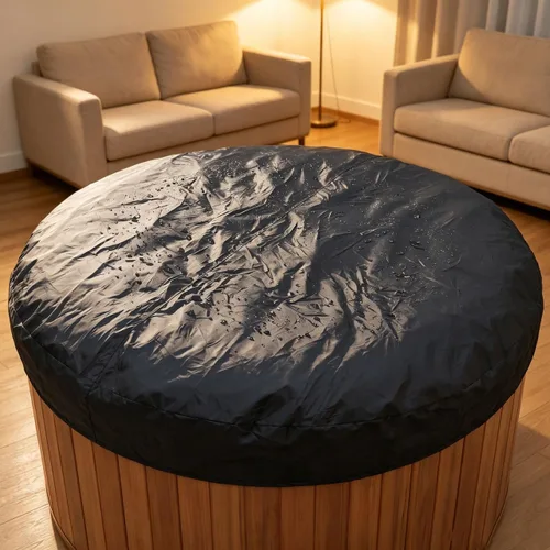 Miniatura 8 de DOITOOL Cubierta redonda para bañera de hidromasaje, cubierta antipolvo para piscina, resistente al agua, manta solar térmica, para vida al aire
