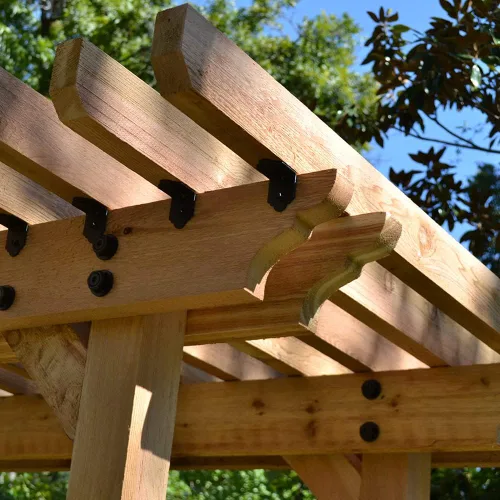 Miniatura 8 de OZCO 10 tuercas hexagonales de aluminio de 1-1/2 pulgadas Cubiertas decorativas para tuercas hexagonales para pérgola, cubierta, pabellón