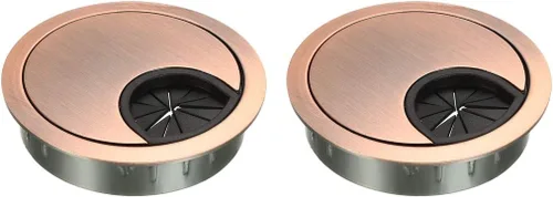 Miniatura 20 de uxcell Cubierta de agujero para cable, 2 pulgadas/1.969 in, aleación de zinc, para cable de escritorio, ojales para oficina, PC, organizador