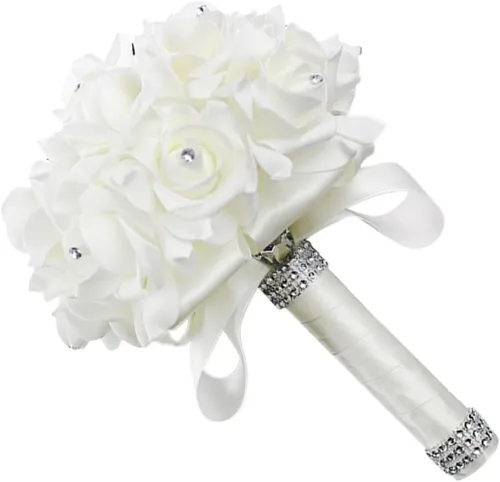 Ramo de flores de boda realista ramo de novia artificial para decoración de recepción de boda