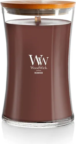 Miniatura 9 de WoodWick Santal Myrrh - Vela grande en frasco con forma de reloj de arena, cera de mezcla de soya prémium, mecha de madera Pluswick Innovation