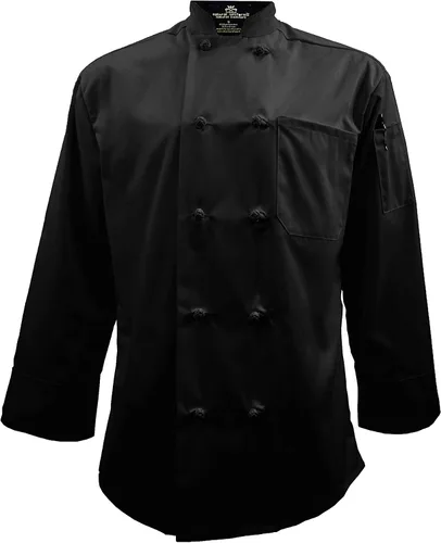 Miniatura 2 de Natural Uniforms Conjunto de uniforme de chef para hombre - Conjunto de abrigo y pantalones cargo de chef