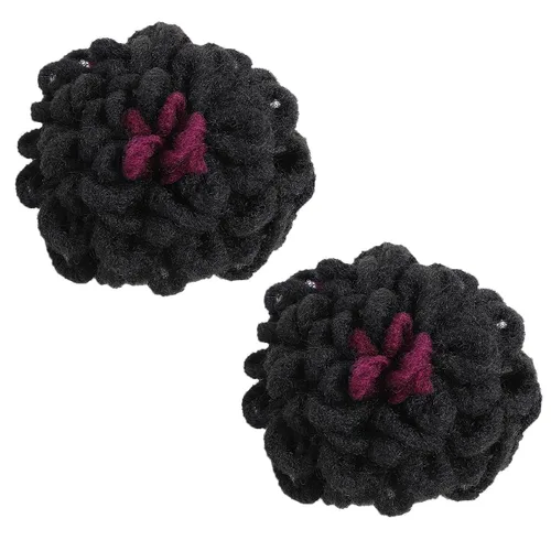 Miniatura 16 de DreadLock Moño Loc Moño de Pétalo Moño Afro High Puff Peluca de Cola de Caballo con Cordón Sintética Locs Falsos Moño de Cabello Cola de Caballo