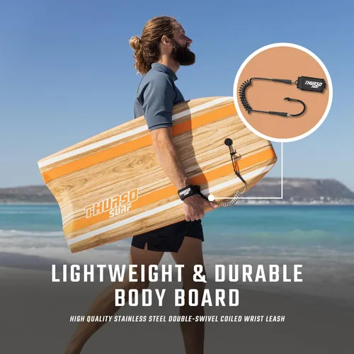 Miniatura 4 de THURSO SURF Quill 42'' Tabla de bodyboard ligera y duradera con núcleo EPS, cubierta IXPE, base pulida de HDPE, puntal FRP, cola crescent, doble