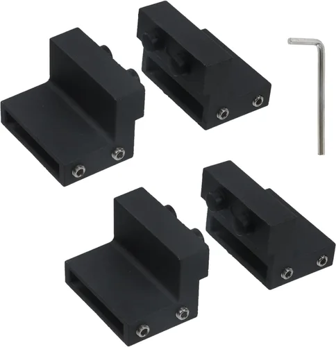 Miniatura 8 de Crapyt Tope de rodillo para puerta de granero para pista: 41 × 0.276 in/1.61 "x 0.28" (L× W) Tope de rodillo de riel plano para riel deslizante