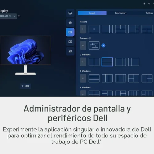Miniatura 10 de Dell Monitor USB-C 27 Plus 4K - S2725QC - Pantalla 4K de 27 pulgadas (3840 x 2160) 120Hz 16:9, AMD FreeSync Premium, sRGB 99%, altavoces integrados