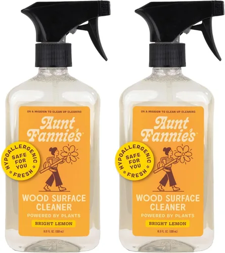 Miniatura 10 de Aunt Fannie's Limpiador en aerosol de madera multiusos, fórmula sin cera, perfecto para mesas de madera, paredes, mostradores y estantes, 16.9