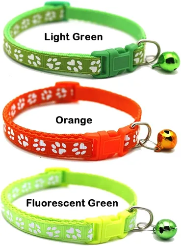 Miniatura 4 de Love Dream Collares de identificación para cachorros, 12 collares ajustables con campana para cachorros recién nacidos y gatitos, fácil