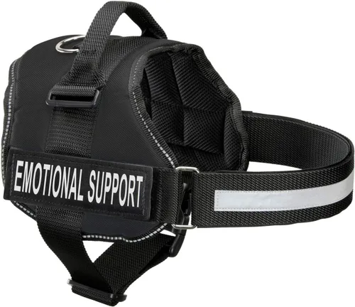Miniatura 11 de Industrial Puppy Arnés de chaleco de apoyo emocional, chaleco duradero y ajustable para perro con correas reflectantes, parches extraíbles, asa