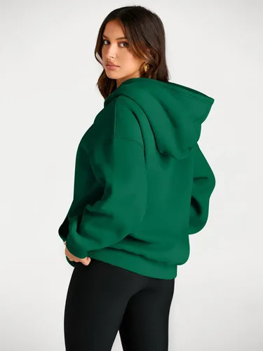 Miniatura 230 de Trendy Queen - Sudaderas extragrandes con capucha para mujer, suéteres de manga larga, sin botones, de vellón, de otoño, ropa de invierno