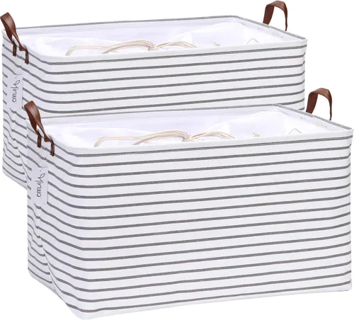 Miniatura 48 de Hinwo 31L Bolsas de almacenamiento grandes, organizadores de armario y almacenamiento, cestas de estante, cestas de almacenamiento plegables