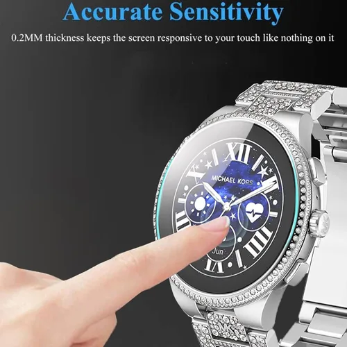 Miniatura 4 de Protector de pantalla compatible con Rapocon Smart Watch, [3 unidades] Película protectora de pantalla de vidrio templado 9H compatible con relojes