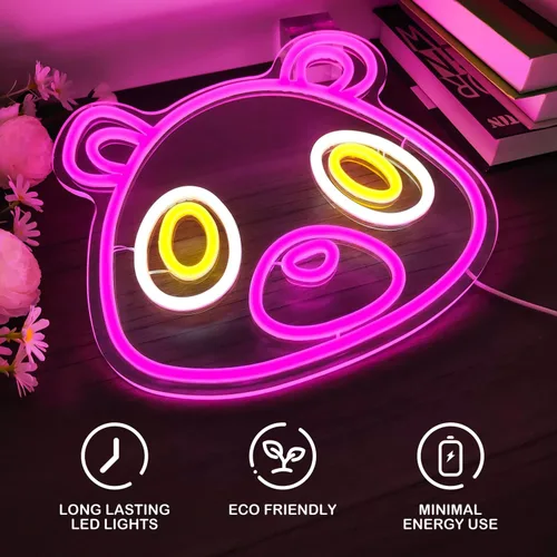 Miniatura 5 de Letrero de Neón de Oso de Graduación Letrero de Luz de Neón de Oso Rosa Letrero de Luz de Neón de Dibujos Animados de Graduación Letreros LED