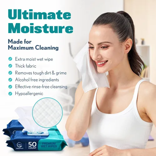 Miniatura 4 de Toallitas de baño para adultos sin enjuague - Toallitas para adultos para personas mayores 20,3 cm x 30,5 cm (200 unidades) Ducha sin enjuague