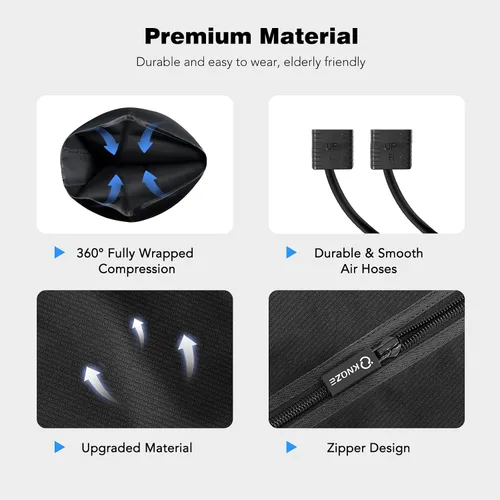 Miniatura 7 de KNQZE Sistema de recuperación de compresión de aire, botas de recuperación de pies y piernas completas con presión dinámica para terapia rápida