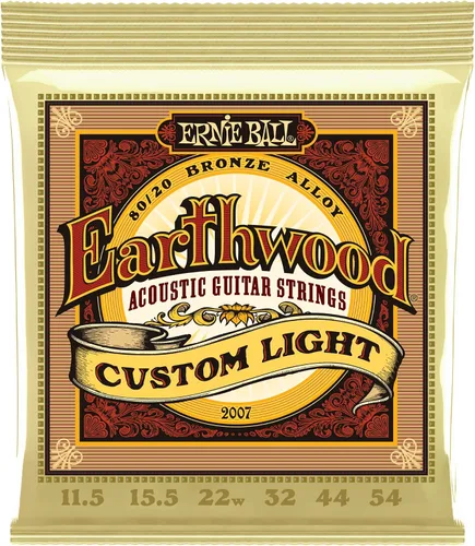 Miniatura 14 de Ernie Ball - Cuerdas personalizadas para guitarra acústica Earthwood de bronce 80/20, calibre medio, calibre 12.5-56 (P02005) (Paquete de 2)