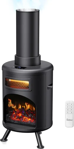 DR. INFRARED HEATER DR-991 Calentador de Espacio de Chimenea Eléctrica Portátil con Humidificador y Control Remoto, Calor Infrarrojo, Efecto de