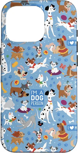 Miniatura 20 de Disney Funda azul para iPhone 17 con texto en inglés "Dogs I'm a Dogperson