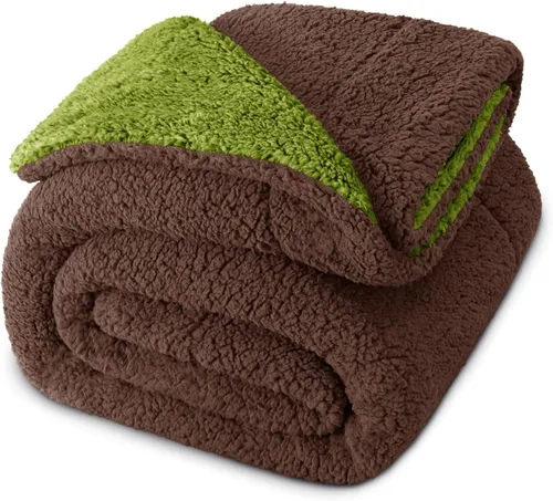 Miniatura 22 de Exclusivo Mezcla Manta Sherpa Reversible de Tamaño Individual, Mantas de Forro Polar Gruesas y Cálidas para Invierno, Felpa Suave y Esponjosa