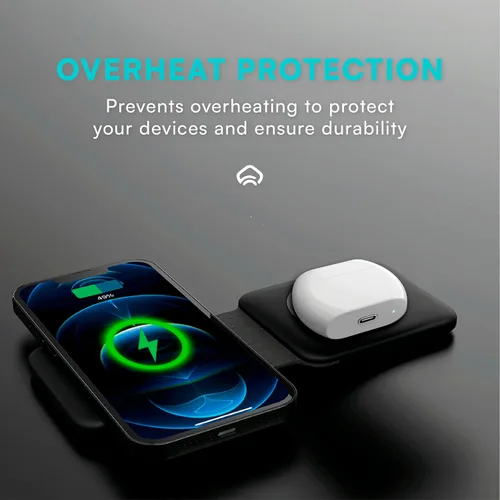 Miniatura 6 de Cargador portátil para Magsafe - Cargador de viaje para iPhone - Estación de carga plegable 2 en 1 para múltiples dispositivos Apple - Almohadilla
