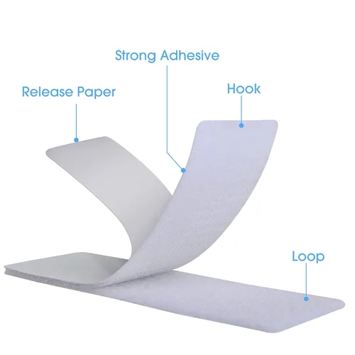 Miniatura 3 de Sujetadores de Velcro Autoadhesivos 1.5 x 2.4 Pulgadas 16 Juegos Melsan Tiras de Doble Cara para Colgar en Pared con Cinta Adhesiva de Montaje