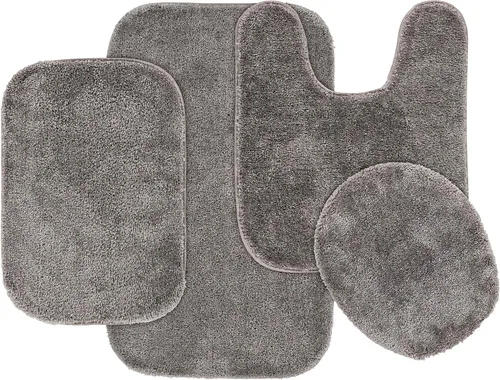 Miniatura 89 de Garland Rug 2 alfombras de baño tradicionales de nailon lavables color morado (17 x 24 pulgadas, 21 x 34 pulgadas), suaves, absorbentes y elegantes