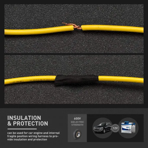 Miniatura 4 de Cinta de arnés de cables de 3/4 pulgadas x 82 pies (2 rollos), cinta eléctrica de tela automotriz de alta temperatura, alta resistencia a