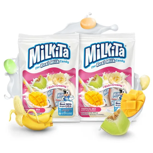 Miniatura 29 de Milkita Bites - Caramelos de leche – Dulces saludables bajos en azúcar con leche real para niños y adultos – Tamaño de bocado, caramelo sin gluten