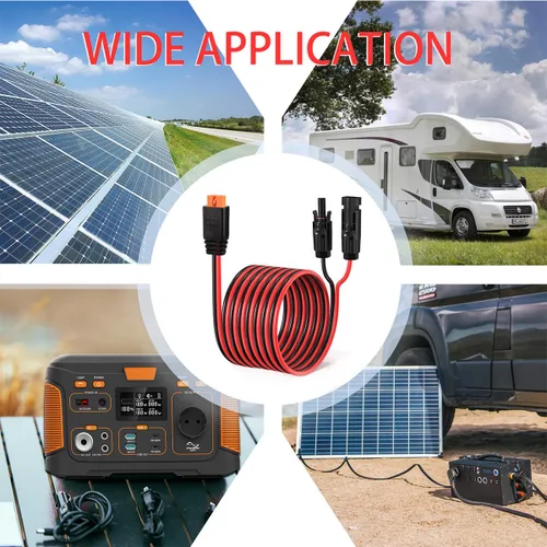 Miniatura 6 de ELFCULB Cable de carga solar 10AWG a XT60i, cable de extensión de panel solar para estación de energía portátil, River 600, generador solar (25 pies)