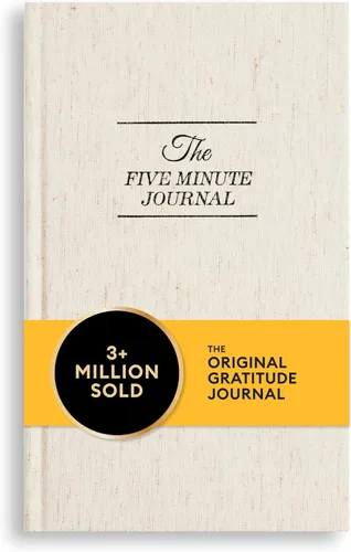 Miniatura 11 de The Five Minute Journal, diario original de gratitud 2023, diario de reflexión y manifestación para atención plena, diario sin fecha con lámina
