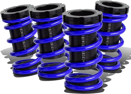 DNA MOTORING Kit de 4 Fundas Coilover de Suspensión con Resortes Compatible con 88-00 Civic / 93-97 Civic Del Sol / 88-91 CRX / 90-01 Integra, Azul,