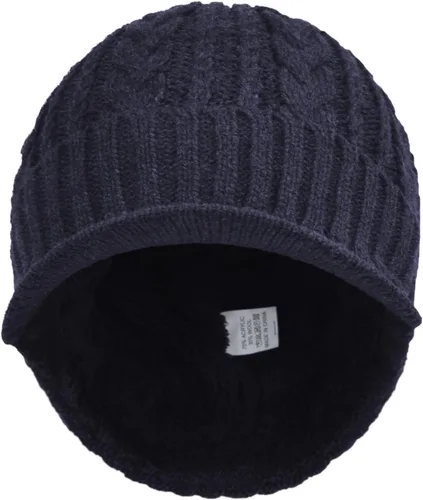 Miniatura 85 de Janey&Rubbins Gorro de punto diario con orejeras con forro polar y calavera