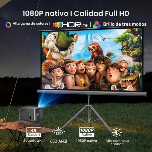 Miniatura 3 de Magcubic Proyector inteligente 4K, proyector portátil con WiFi y Bluetooth, TV Stick integrado, enfoque automático y evitación de obstáculos, 650