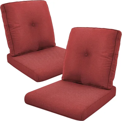 Miniatura 117 de Rilyson Cojines de patio para muebles de exterior, 22 x 24 pulgadas, respaldo alto y asiento profundo, cojín de exterior para sillas de patio, sofá