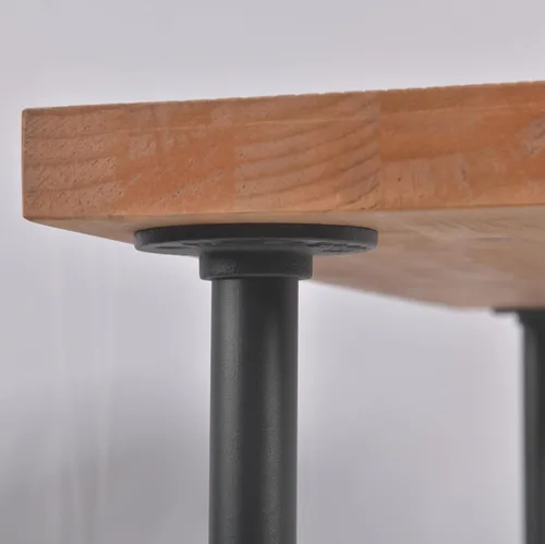 Miniatura 7 de Mesa de comedor de tubería de diseño industrial DIY, mesa de comedor informal para bar, mesa para computadora portátil, estudio moderno, mesa