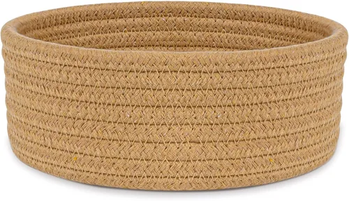Miniatura 15 de ABenkle Cesta Tejida Pequeña, Cestas de Almacenamiento Pequeñas Vacías y Poco Profundas, Mini Cestas de Cuerda de Algodón, Cesta Decorativa Redonda