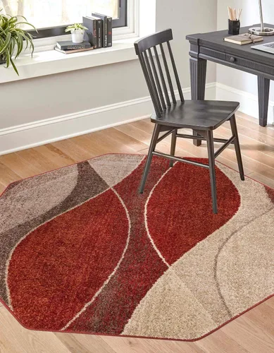 Miniatura 20 de Unique Loom Colección Otoño Alfombra de Área - Plantation (3' 3" Redonda, Multicolor/Beige)