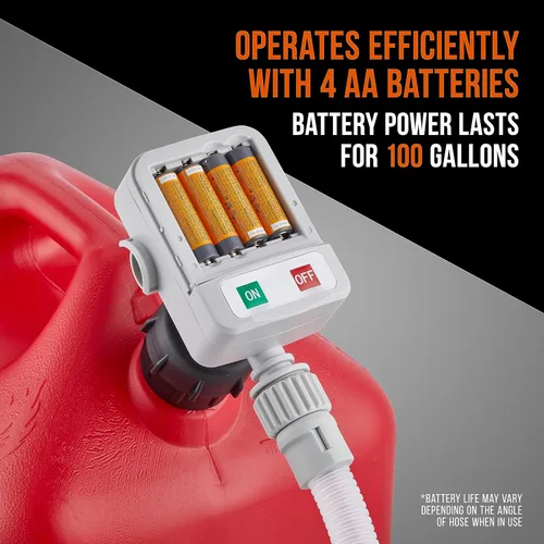 Miniatura 7 de Deway Bomba automática de transferencia de combustible con boquilla para control rápido de flujo y parada, manguera extra larga, bomba de líquido
