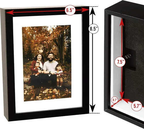 Miniatura 2 de Marco de fotos seguro para desviación: mini caja fuerte con compartimento secreto oculto para almacenar tu dinero, efectivo, joyas o hierbas.