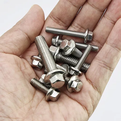 Miniatura 6 de Juego de 240 tornillos y tuercas con brida M5 M6 M8, tornillos hexagonales métricos con brida de acero inoxidable 304 Incluye las 14 medidas más Kit