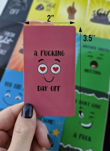 Miniatura 4 de Vladi Creative Mini tarjetas con cita sin censura – 35 tarjetas de afirmación positiva y humorística para hombres y mujeres – Con papel de aluminio