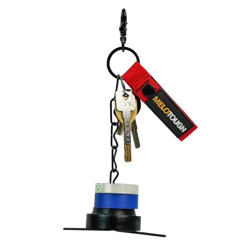 Miniatura 5 de MELOTOUGH Tanga de cinta para cinturón de herramientas para electricistas, correa de cinta para electricistas, cadena con llavero y gancho a presión