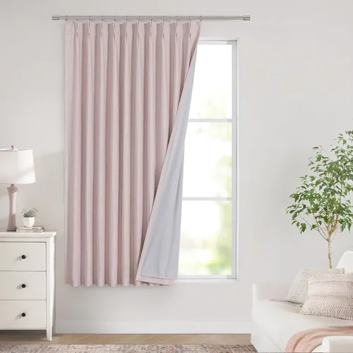 Miniatura 53 de Vision Home Cortinas marrones con pliegues pinzados de bloqueo total, cortinas de ventana de lino mezclado para oscurecimiento de la habitación, 95
